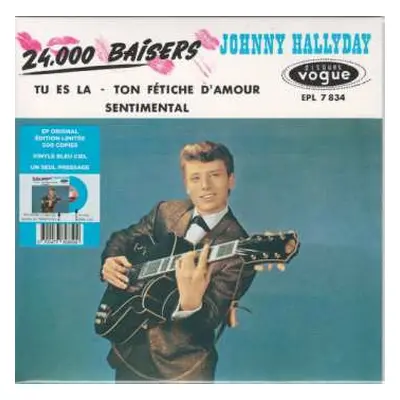 SP Johnny Hallyday: 24 000 Baisers-EP N°07 LTD | CLR