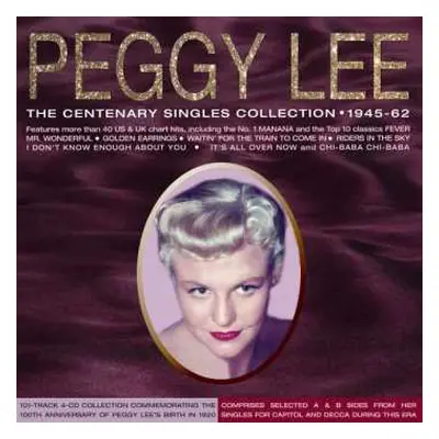 4CD Peggy Lee: The Centenary Singles Collection 1945-62