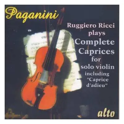 CD Niccolò Paganini: Capricen Op.1 Nr.1-24 Für Violine Solo