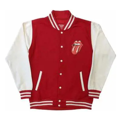 The Rolling Stones Unisex Varsity Jacket: Classic Tongue (back Print) (small) S