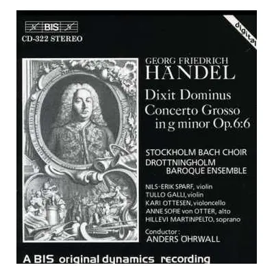 CD Anne Sofie Von Otter: Dixit Dominus / Concerto Grosso In G Minor Op. 6:6