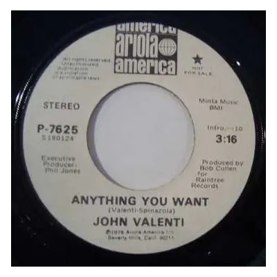 LP John Valenti: Anything You Want LTD