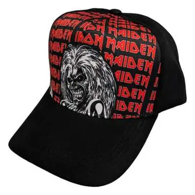 Iron Maiden Unisex Baseball Cap: Eddie Logo Repeat