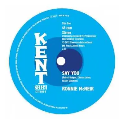 SP Ronnie McNeir: Say You