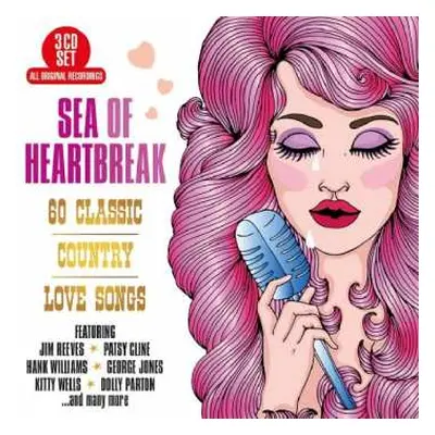 3CD Various: Sea Of Heartbreak - 60 Classic Country Love Songs