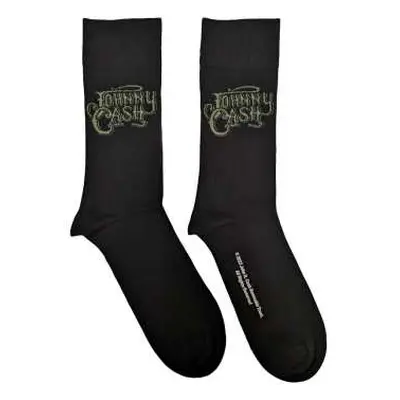 Johnny Cash Unisex Ankle Socks: Text Logo (uk Size 7 - 11) 42 - 47