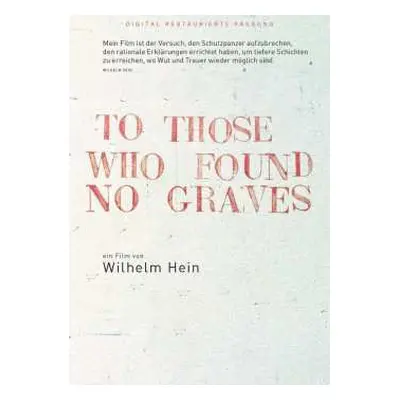 DVD Various: To Those Who Found No Graves