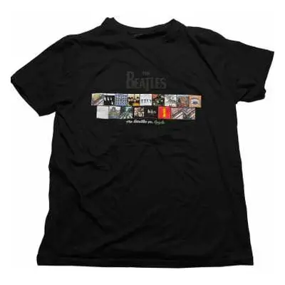 The Beatles Unisex T-shirt: Albums On Apple (puff Print) (x-large) XL