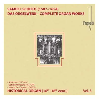 CD Samuel Scheidt: Das Orgelwerk Vol.3