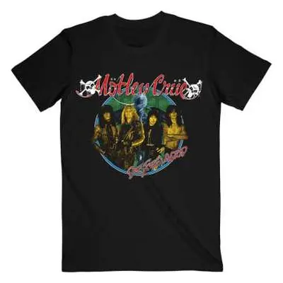 Motley Crue Unisex T-shirt: Dr Feelgood Circle Photo (back Print) (x-large) XL