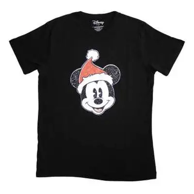 Mickey Mouse Unisex T-shirt: Santa Hat (xx-large) XXL