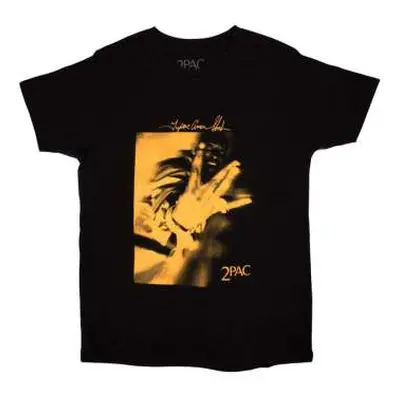 Tupac Unisex T-shirt: Fingers Orange Tone (xx-large) XXL