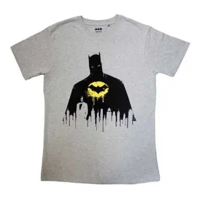 Dc Comics Unisex T-shirt: Batman Silhouette Drip (medium) M