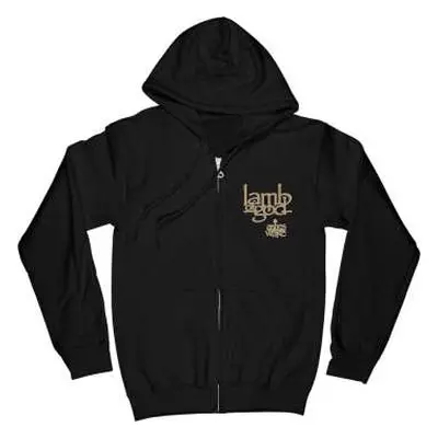 Lamb Of God Unisex Zipped Hoodie: Ashes Of The Wake Album Cover (back Print) (xx-large) XXL