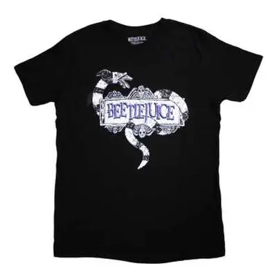 Beetlejuice Unisex T-shirt: Snake Badge (medium) M