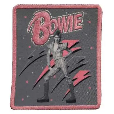 Nášivka Pink Flash Woven Logo David Bowie