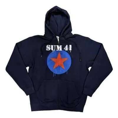 Sum 41 Unisex Zipped Hoodie: Star Logo (ex-tour) (small) S