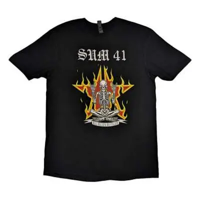 Sum 41 Unisex T-shirt: Aknf Skeleton European Tour 2022 (back Print & Ex-tour) (medium) M