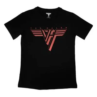 Van Halen Ladies T-shirt: Classic Red Logo (large) L