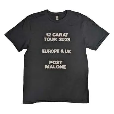 Post Malone Unisex T-shirt: Butterfly Logo 2023 Tour (back Print & Ex-tour) (large) L