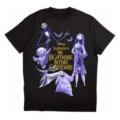 Tričko The Nightmare Before Christmas Purple Characters XL