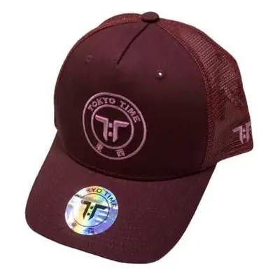 Tokyo Time Unisex Mesh Back Cap: Tt Core Pink Logo