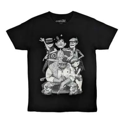 Gorillaz Unisex T-shirt: George Spray (back Print) (medium) M