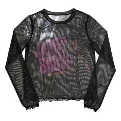 James Brown Ladies Long Sleeve T-shirt: Mr Dynamite (mesh) (x-small) XS