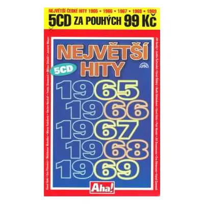 5CD/Box Set Various: Největší České Hity 1965 • 1966 • 1967 • 1968 • 1969