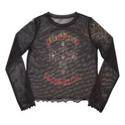 Guns N' Roses Ladies Long Sleeve T-shirt: Appetite For Destruction (mesh) (x-small) XS