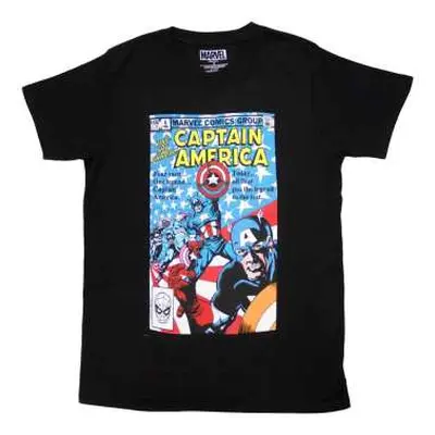 Marvel Comics Unisex T-shirt: Many Captain Americas Comic Cover (x-large) XL