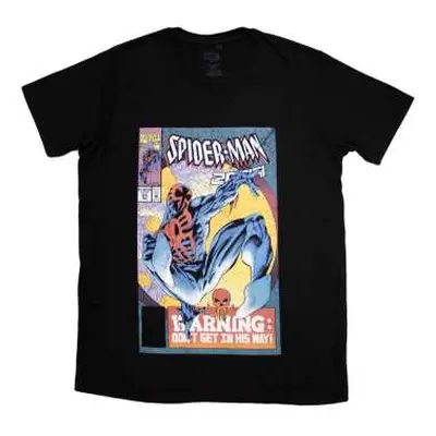 Marvel Comics Unisex T-shirt: Spider-man Warning Comic Cover (large) L