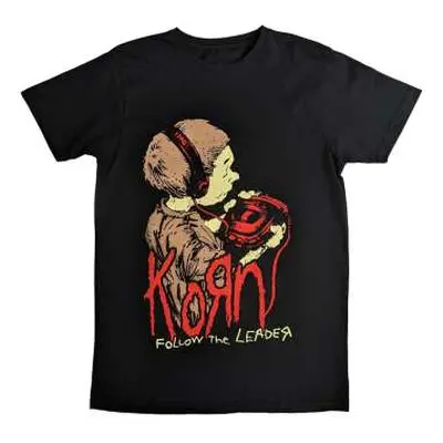 Korn Unisex T-shirt: Follow The Leader (back Print) (large) L