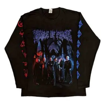 Cradle Of Filth Unisex Long Sleeve T-shirt: Existence Band (back & Sleeve Print) (large) L