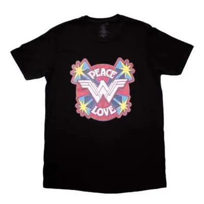 Dc Comics Unisex T-shirt: Wonder Woman Peace & Love (small) S