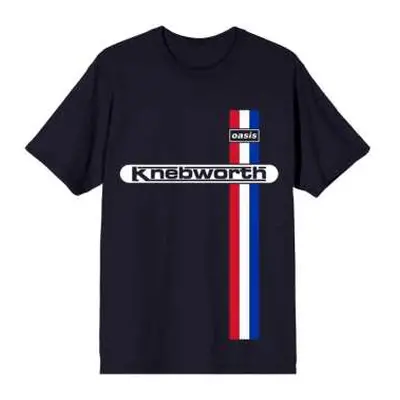 Oasis Unisex T-shirt: Knebworth Vertical Stripe (small) S