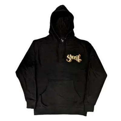 Ghost Unisex Pullover Hoodie: Pocket Logo & Opus (back Print) (small) S