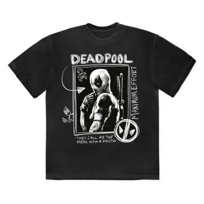 Marvel Comics Unisex T-shirt: Deadpool Merc With A Mouth Max Effort (medium) M