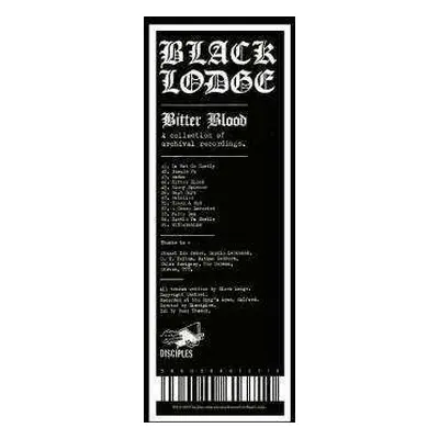 LP Black Lodge: Bitter Blood (A Collection of Archival Recordings)