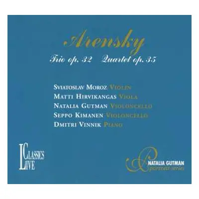 CD Anton Stepanovich Arensky: Klaviertrio Nr.1 Op.32