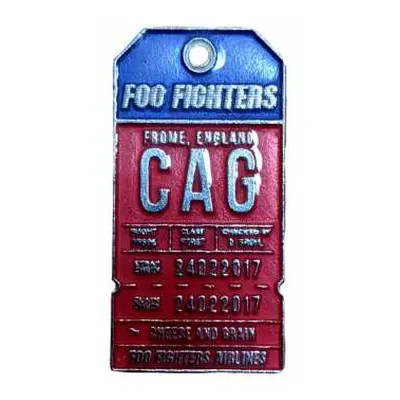 Foo Fighters Pin Badge: Flight Tag (ex-tour)