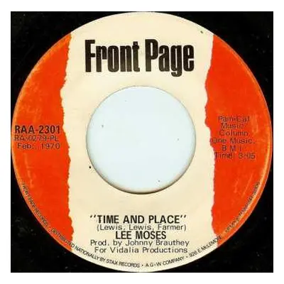 SP Lee Moses: Time And Place