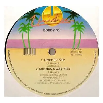 LP Bobby Orlando: I Cry For You (Remix) / Givin' Up / She Has A Way