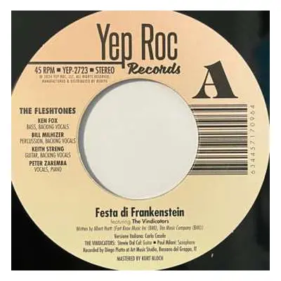 SP The Fleshtones: Festa Di Frankenstein / The Dedication Song LTD