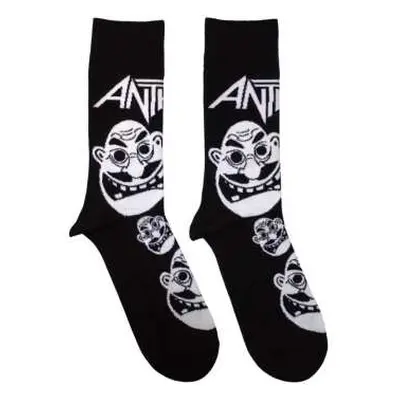 Anthrax Unisex Ankle Socks: Faces Pattern B&w (uk Size 7 - 11) 42 - 47