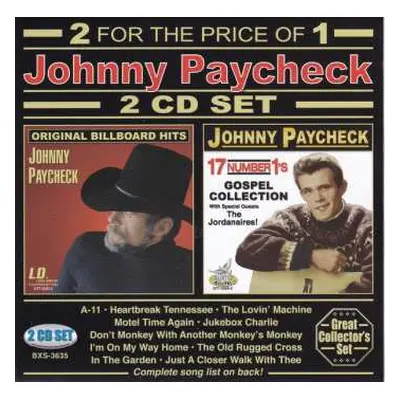 2CD Johnny Paycheck: 2 For The Price Of 1: Original Billboard Hits / 17 Number 1's Gospel Collec