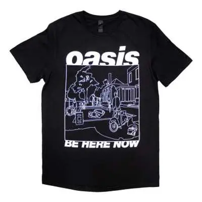 Oasis Unisex T-shirt: Be Here Now Line Drawing (large) L