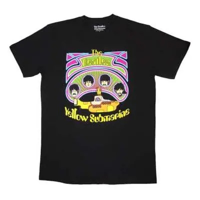 The Beatles Unisex T-shirt: Yellow Submarine Heads In Circles V2 (medium) M