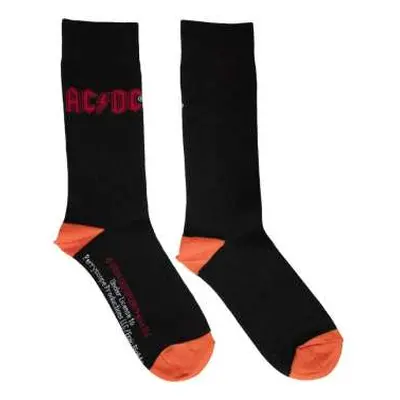 Ac/dc Unisex Ankle Socks: Red Logo (uk Size 6 - 11) UK Size 6 - 11