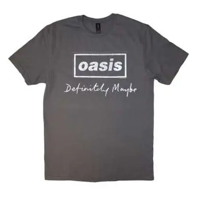 Oasis Unisex T-shirt: Definitely Maybe Distressed Text Logo (large) L